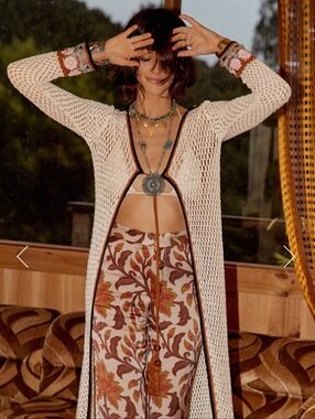Chasing Unicorns "As long As I Can SeeThe Light" Crochet Cardigan/ Duster